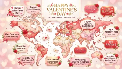 Happy Valentines Day in Different Languages